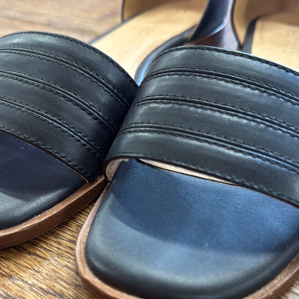 Madewell Black Quilted Sandals Sleek Design